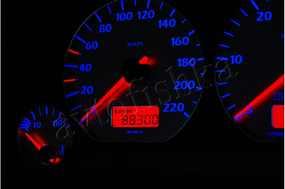 Volkswagen Vento / Jetta MK3 светодиодные шкалы (циферблаты) на панель приборов - дизайн 5