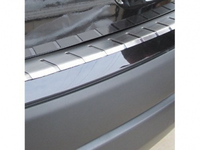 Renault Master 2 (98-10) накладка на задний бампер профилированная с загибом, нержавеющая сталь, к-кт 1шт.