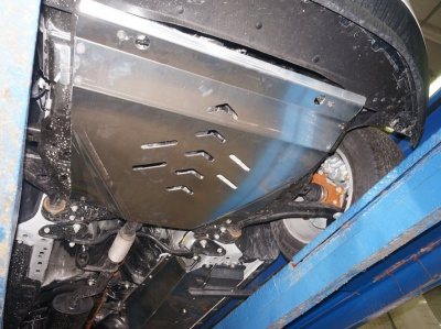 Ford Edge (14–) Защита днища, из 3 частей, алюминий (V-3,5, AКПП, 4X4)